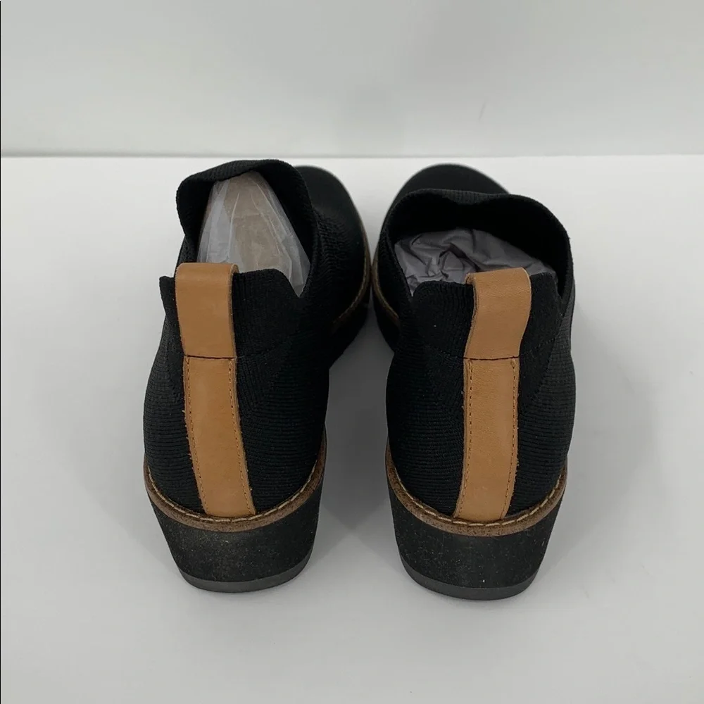 Comfortiva Fields slip-on knit wedge platform loafer comfort black women new 7.5